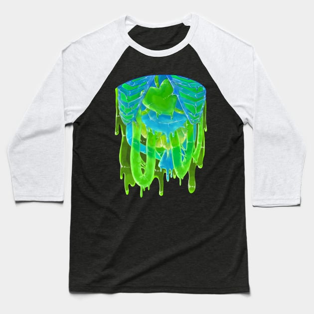 Slime Gore Baseball T-Shirt by candychameleon